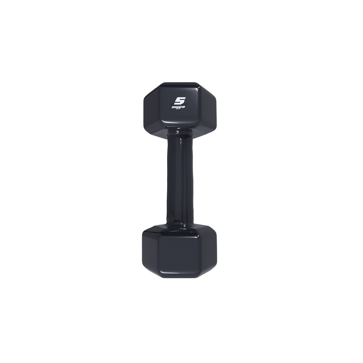 Halter 5kg Emborrachado Sextavado Rmg8 Fit