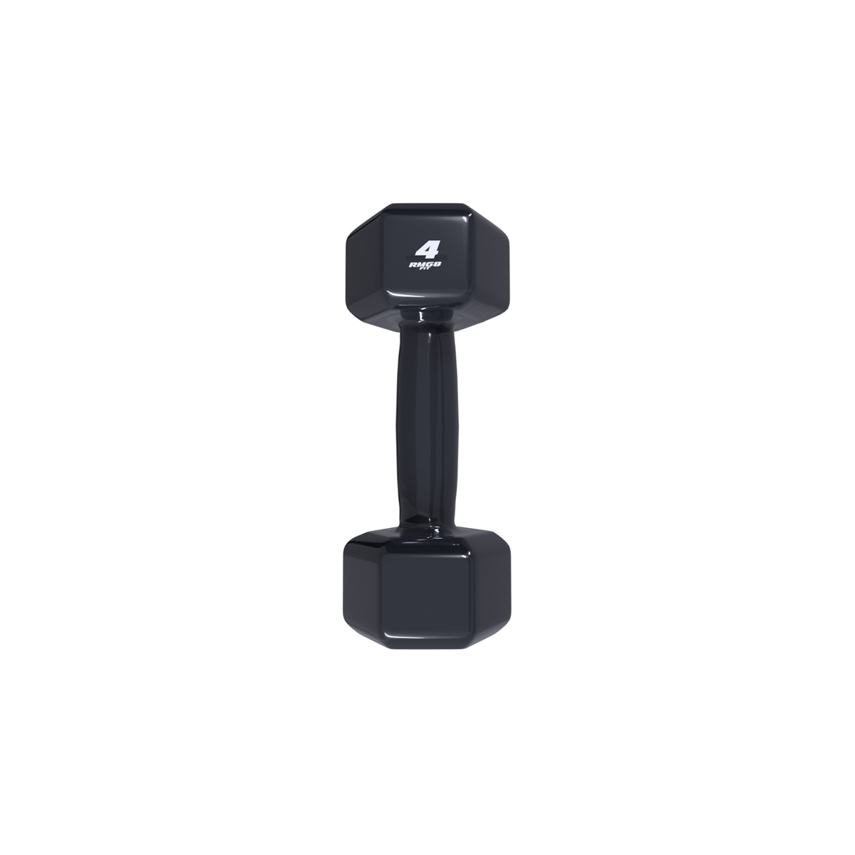 Halter 4kg Emborrachado Sextavado Rmg8 Fit